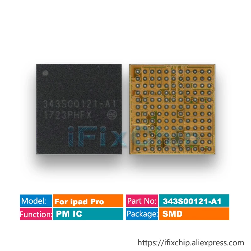 1-5 шт./лот 343s00121-A1 343S00121 для iPad pro 10.5 (2017) A1701 для iPad Pro 10,5/12,9 микросхема зарядки PMIC
1-5 шт./лот 343s00121-A1 343S00121 для iPad pro 10.5 (2017) A1701 для iPad Pro 10,5/12,9 микросхема зарядки PMIC