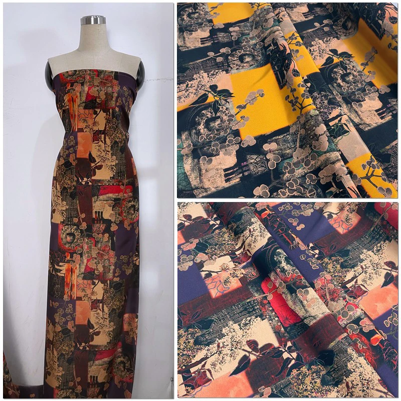 Платье из шелковой ткани шелковицы с тяжелым принтом Cheongsam, 28 мм, эластичный креп, цветочный пэчворк
Платье из шелковой ткани шелковицы с тяжелым принтом Cheongsam, 28 мм, эластичный креп, цветочный пэчворк