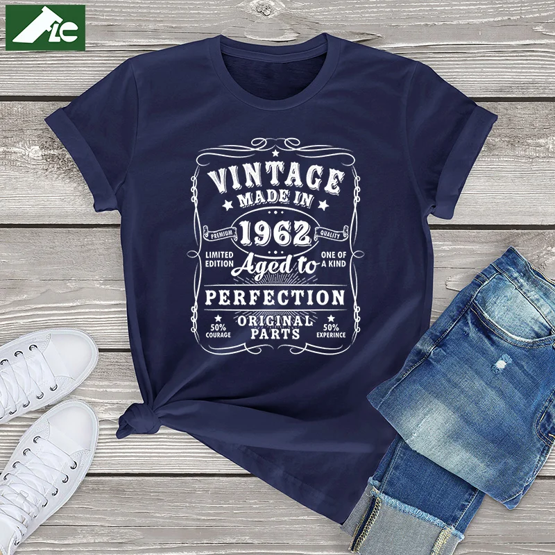 FLC Vintage Made In 1962 T Shirt Funnt 60th Birthday Gifts For Men Women Clothing Top Cotton Fashion Male Female T Shirts US 3XL
FLC Vintage Made In 1962 T Shirt Funnt 60th Birthday Gifts For Men Women Clothing Top Cotton Fashion Male Female T Shirts US 3XL
