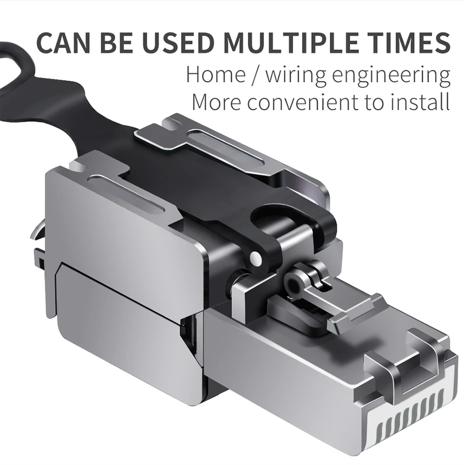 Cat8 Cat7 Cat6A Cat6 Industrial Ethernet Connectors RJ45 Shielded Field Plug Tool-less Zinc Alloy Termination Connector
Cat8 Cat7 Cat6A Cat6 Industrial Ethernet Connectors RJ45 Shielded Field Plug Tool-less Zinc Alloy Termination Connector
