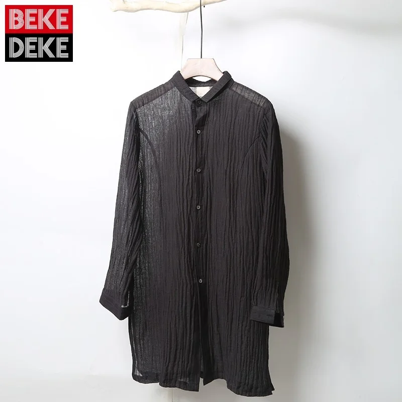 Japan Men Style Harajuku Folds Linen Shirts Spring Summer New Thin Long Sleeve Shirts Vintage Designer Single Breasted Tops
Japan Men Style Harajuku Folds Linen Shirts Spring Summer New Thin Long Sleeve Shirts Vintage Designer Single Breasted Tops