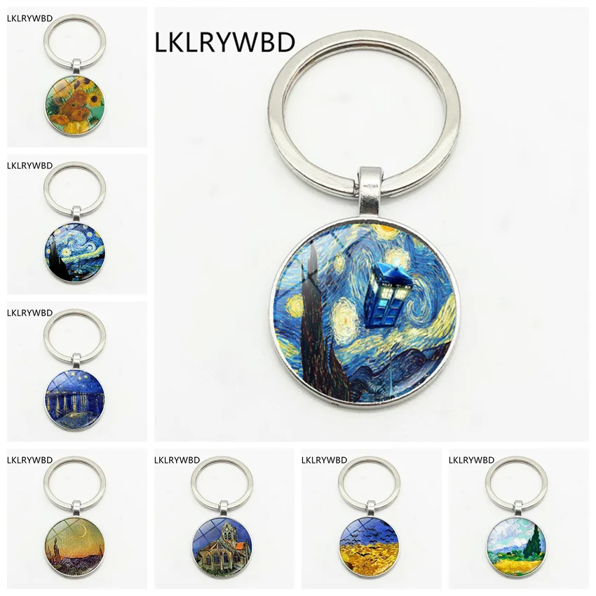 LKLRYWBD / Vintage Van Gogh Star Sunflower Logo Pattern Fashion Keychain Keyring Jewelry Pendant Convex Glass Keychain
LKLRYWBD / Vintage Van Gogh Star Sunflower Logo Pattern Fashion Keychain Keyring Jewelry Pendant Convex Glass Keychain