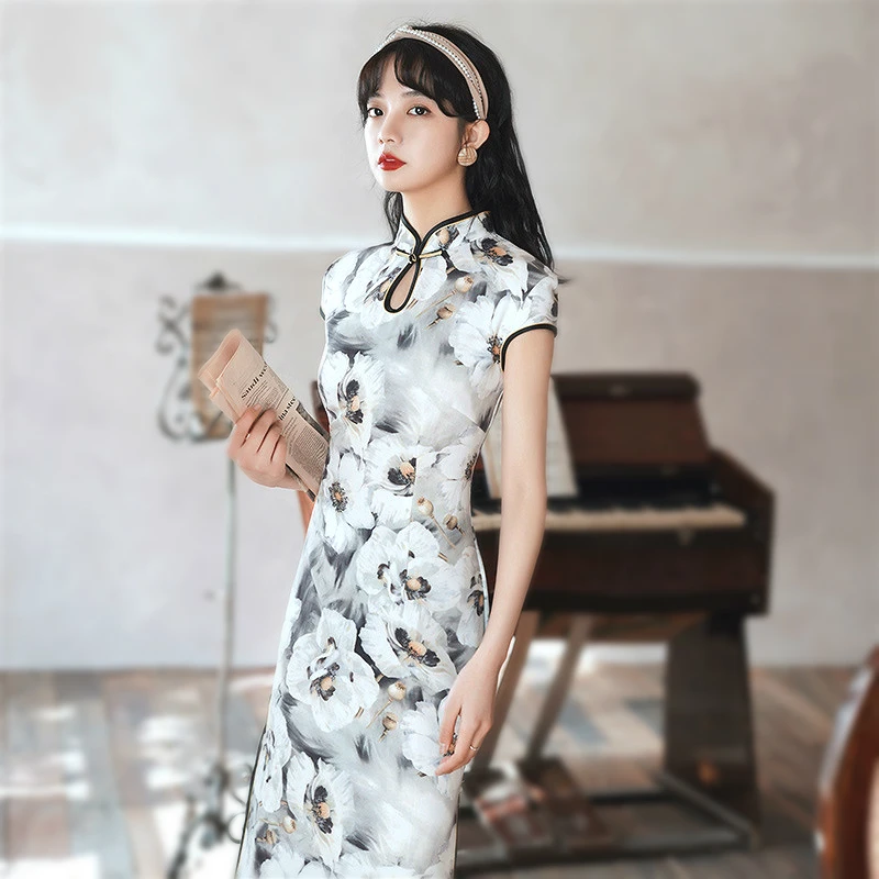 Sheng Coco Ladies Plus Size Qipao Chinese Vintage Water Droplets Collar Traditional Cheongsam Dress Rayon Floral Novelty Chipao
Sheng Coco Ladies Plus Size Qipao Chinese Vintage Water Droplets Collar Traditional Cheongsam Dress Rayon Floral Novelty Chipao