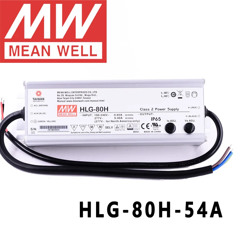Оригинальная HLG-80H-54A Mean Well для улицы/high-bay/Теплицы/parking meanwell 80 Вт постоянное напряжение с драйвером постоянного тока для светодиода
Оригинальная HLG-80H-54A Mean Well для улицы/high-bay/Теплицы/parking meanwell 80 Вт постоянное напряжение с драйвером постоянного тока для светодиода