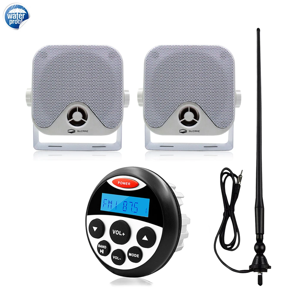 Морской Стерео аудио Bluetooth радио FM AM приемник Автомобильный MP3-плеер для бассейна ATV мотоцикла + 4 "Водонепроницаемый морской динамик + антенна
Морской Стерео аудио Bluetooth радио FM AM приемник Автомобильный MP3-плеер для бассейна ATV мотоцикла + 4 "Водонепроницаемый морской динамик + антенна
