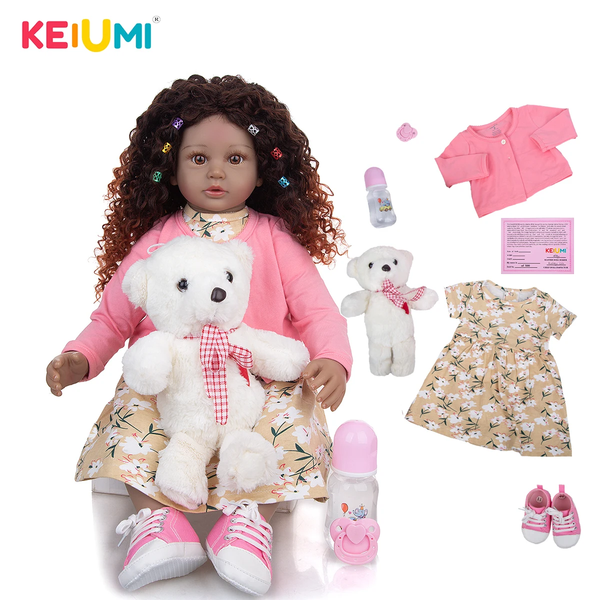 KEIUMI Reborn Baby Doll Princess 24 Inch Soft Cloth Body Toy Toddler Baby Girl Doll Birthday Gift Realistic Children's Day
KEIUMI Reborn Baby Doll Princess 24 Inch Soft Cloth Body Toy Toddler Baby Girl Doll Birthday Gift Realistic Children's Day