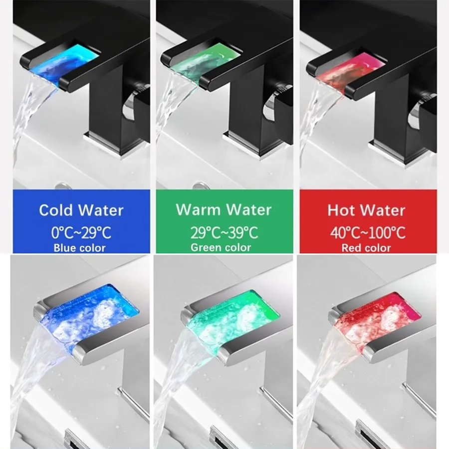 Bettering Chrome Faucet LED Waterfall Brass Tap Water Mixer Stream Deck Bathroom Sink Smart FaucetLedeme Led Sensor Faucet
Bettering Chrome Faucet LED Waterfall Brass Tap Water Mixer Stream Deck Bathroom Sink Smart FaucetLedeme Led Sensor Faucet