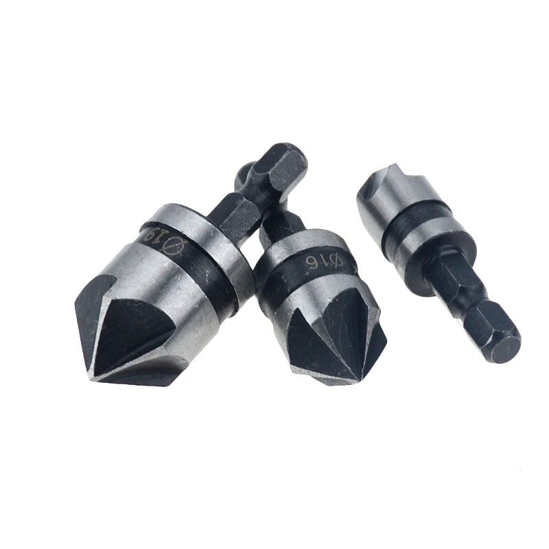 3PCS 12mm 16mm 19mm Countersink Drill Bit Set 90 Degree Chamfering Cutter For Wood Metal 
3PCS 12mm 16mm 19mm Countersink Drill Bit Set 90 Degree Chamfering Cutter For Wood Metal