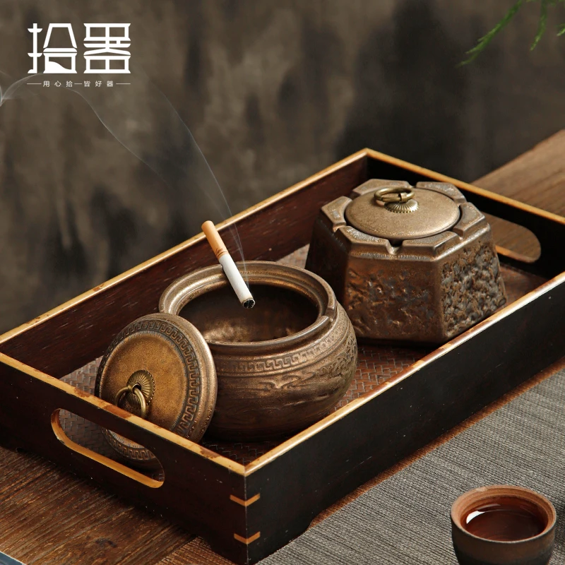 Chinese ceramic ashtray retro home coffee table living room tea table personality creative cigar size ashtray office
Chinese ceramic ashtray retro home coffee table living room tea table personality creative cigar size ashtray office