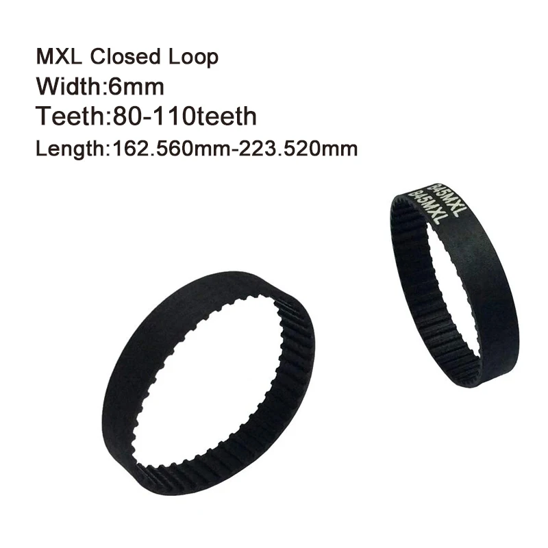 HTD MXL Round Rubber Timing Belts Closed-Loop 162.560-223.520mm Length 6mm Width 80-110Teeth MXL Drive Belts for 3D Printer
HTD MXL Round Rubber Timing Belts Closed-Loop 162.560-223.520mm Length 6mm Width 80-110Teeth MXL Drive Belts for 3D Printer