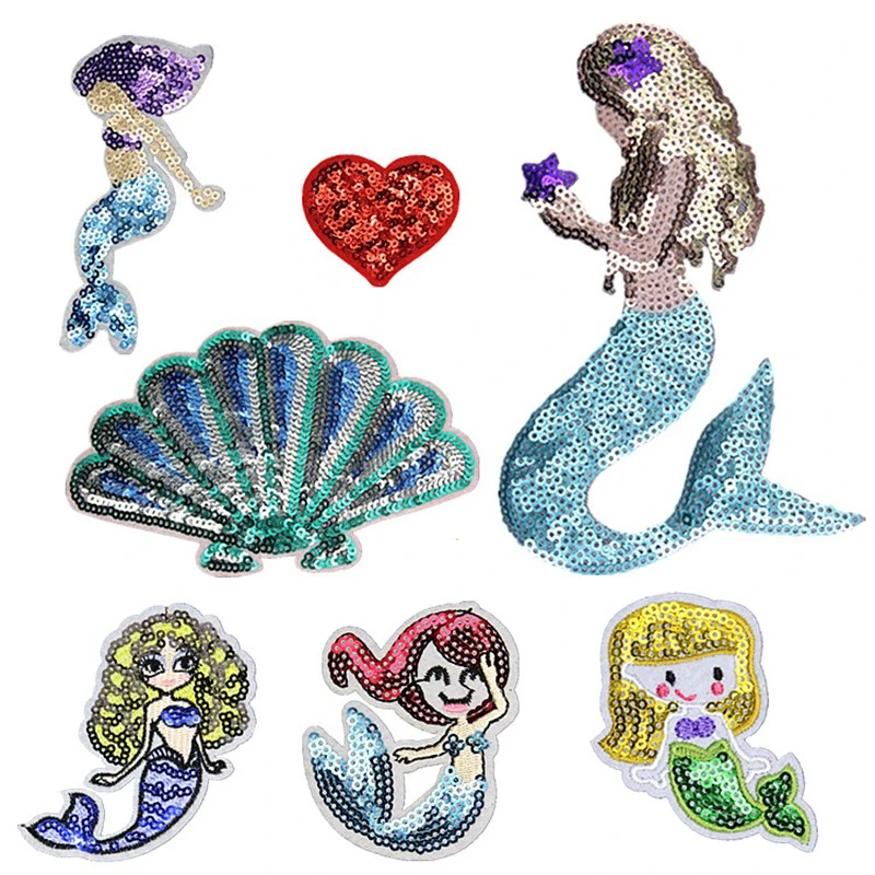 Fine New 1Piece Mermaid Girl Sequined Iron on Patches for Clothes Bags DIY Sewing Large Sea-Princess Sequins Applique Patches
Fine New 1Piece Mermaid Girl Sequined Iron on Patches for Clothes Bags DIY Sewing Large Sea-Princess Sequins Applique Patches
