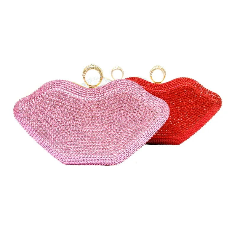 DG PEAFLOW Navy Pink Lips Women Crystal Clutch Evening Bags Wedding Bridal Rhinestone Box Handbags Party Dinner Diamond Purse
DG PEAFLOW Navy Pink Lips Women Crystal Clutch Evening Bags Wedding Bridal Rhinestone Box Handbags Party Dinner Diamond Purse