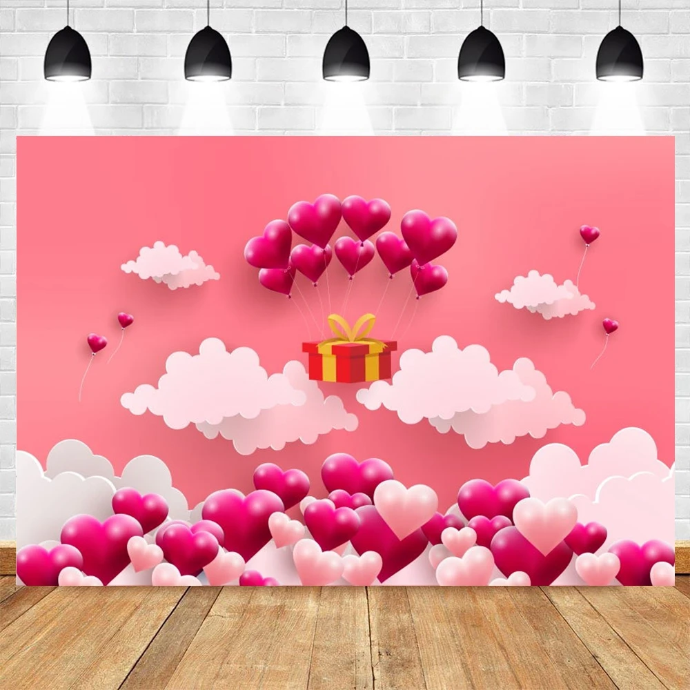 Wedding Photocall Valentine's Day Backdrop Vinyl Cloud Sky Love Heart Hot Air Balloon Photography Background Custom Photophone
Wedding Photocall Valentine's Day Backdrop Vinyl Cloud Sky Love Heart Hot Air Balloon Photography Background Custom Photophone