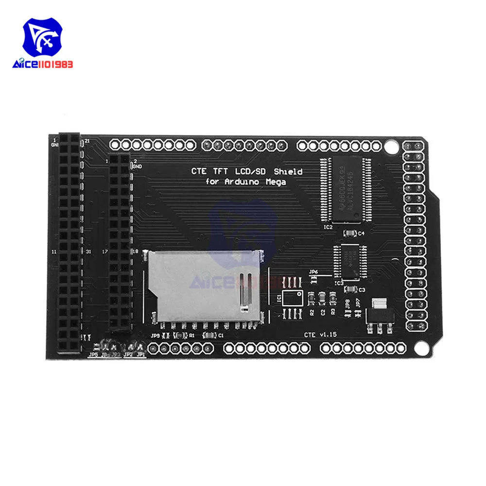 Плата расширения для ЖК-модуля Arduino MEGA 2,8, экран 3,2 дюйма TFT/SD, макетная плата для SD-карты
Плата расширения для ЖК-модуля Arduino MEGA 2,8, экран 3,2 дюйма TFT/SD, макетная плата для SD-карты