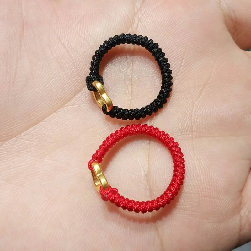 New Pure 24Kt 3D Yellow Gold Ring 8x7mm Loving Heart Black Or Red Hand-Woven Rope About 0.1g For Woman
New Pure 24Kt 3D Yellow Gold Ring 8x7mm Loving Heart Black Or Red Hand-Woven Rope About 0.1g For Woman