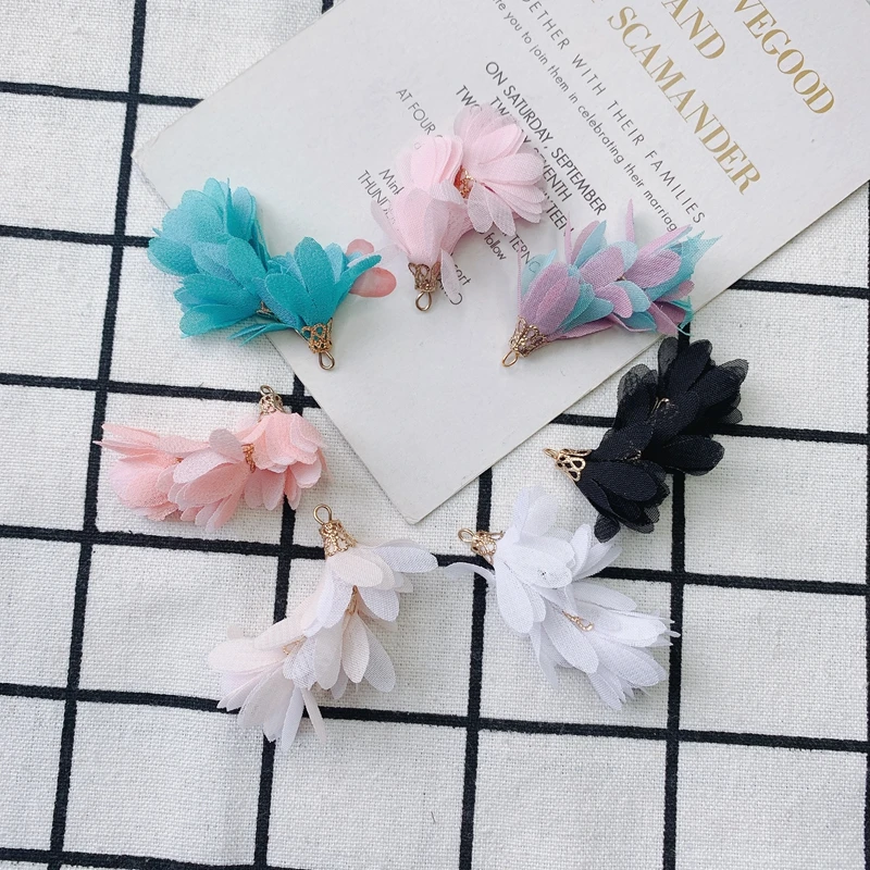 DIY jewelry accessories temperament fabric tassel flower earring pendant ear accessories accessories materials
DIY jewelry accessories temperament fabric tassel flower earring pendant ear accessories accessories materials