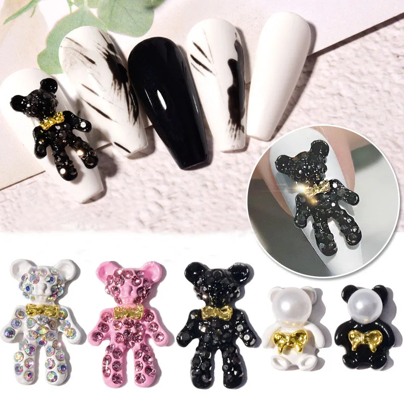 10 Pcs Cute Violent Bear Jewelry Alloy Nail Decoration 3D Bear Charm All-match Shiny Diamond Trend Nail Art Metal Accessories
10 Pcs Cute Violent Bear Jewelry Alloy Nail Decoration 3D Bear Charm All-match Shiny Diamond Trend Nail Art Metal Accessories
