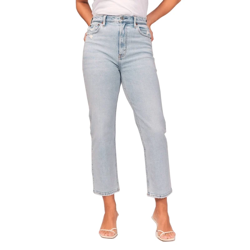 High Waist Ripped Light Blue Women Jeans Fashion Casual High Street Ankle Length Denim Pants
High Waist Ripped Light Blue Women Jeans Fashion Casual High Street Ankle Length Denim Pants
