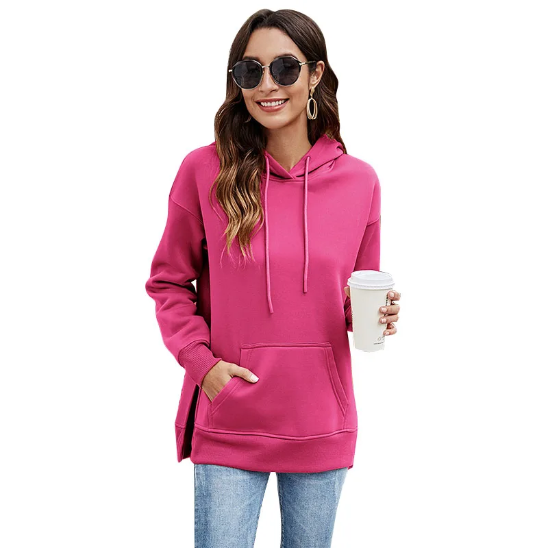 Casual Hoodie Sweatshirt Women Solid Pocket Hooded Pullover Women Nice Autumn Loose Side Split Pullover Tops Female LD2260
Casual Hoodie Sweatshirt Women Solid Pocket Hooded Pullover Women Nice Autumn Loose Side Split Pullover Tops Female LD2260