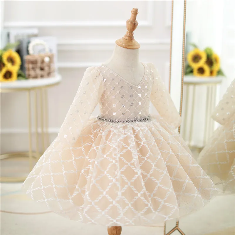 Champagne Baby Girls Baptism Dresses Newborn Princess Birthday Wear Toddler Flower Christening Ball Gown Kids Evening Clothes
Champagne Baby Girls Baptism Dresses Newborn Princess Birthday Wear Toddler Flower Christening Ball Gown Kids Evening Clothes
