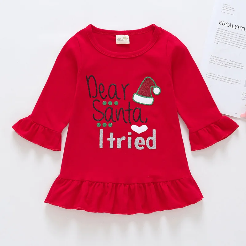 Christmas Long Version Baby Girls T-shirts Red Kids Tops Toddler Tees Cotton Blend Children's Clothing
Christmas Long Version Baby Girls T-shirts Red Kids Tops Toddler Tees Cotton Blend Children's Clothing