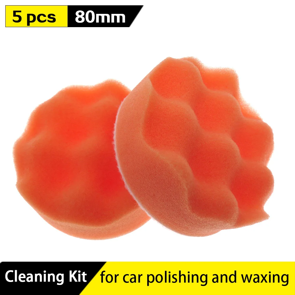 5Pcs 80MM Wave Buffing Orange Sponge Pad auto polishing kit Scouring Pad All Purpose for Car Bathroom Kitchen
5Pcs 80MM Wave Buffing Orange Sponge Pad auto polishing kit Scouring Pad All Purpose for Car Bathroom Kitchen