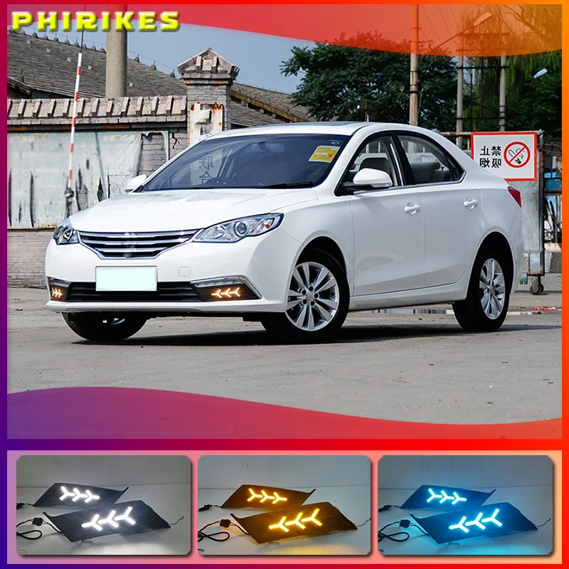 LED DRL Fog lamp driving lights with Yellow Turn Signal Function For Roewe 360 2015-2017 Daytime running lights
LED DRL Fog lamp driving lights with Yellow Turn Signal Function For Roewe 360 2015-2017 Daytime running lights