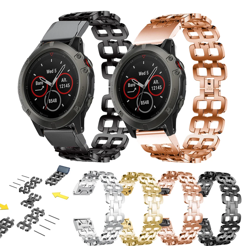 Ремешок из нержавеющей стали для наручных часов Garmin Fenix 6X 6 Pro 5X 5 Plus 3 HR, быстросъемный Wirstband EasyFit, 26 мм
Ремешок из нержавеющей стали для наручных часов Garmin Fenix 6X 6 Pro 5X 5 Plus 3 HR, быстросъемный Wirstband EasyFit, 26 мм