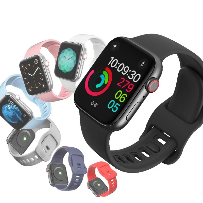 Silicone Strap for Apple Watch series 7 6 SE 5 4 3 sport band 45/41/40/44/38/42MM for iWatch wrist new fashion design buckle
Silicone Strap for Apple Watch series 7 6 SE 5 4 3 sport band 45/41/40/44/38/42MM for iWatch wrist new fashion design buckle