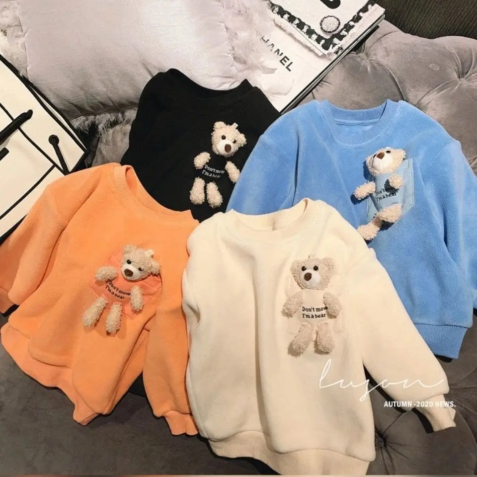 2-6Y Spring Autumn Girls Boys Cute Cartoon Bear Long Sleeve Shirt Baby Kids Children Sweatshirt
2-6Y Spring Autumn Girls Boys Cute Cartoon Bear Long Sleeve Shirt Baby Kids Children Sweatshirt