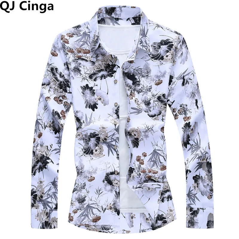 Single Breasted White Printed Long Sleeve Shirt Men's, Business Casual Shirts Large Size Camisa Masculina Chemise S-5XL 6XL 7XL
Single Breasted White Printed Long Sleeve Shirt Men's, Business Casual Shirts Large Size Camisa Masculina Chemise S-5XL 6XL 7XL
