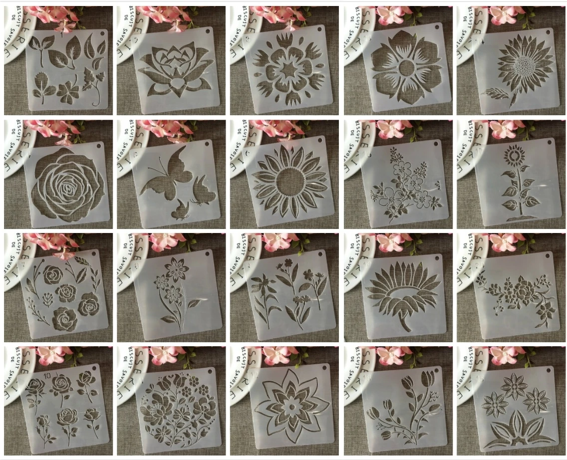20 шт./компл. 15 см подсолнухи бабочки DIY слойные трафареты картина фотообои декоративный шаблон
20 шт./компл. 15 см подсолнухи бабочки DIY слойные трафареты картина фотообои декоративный шаблон