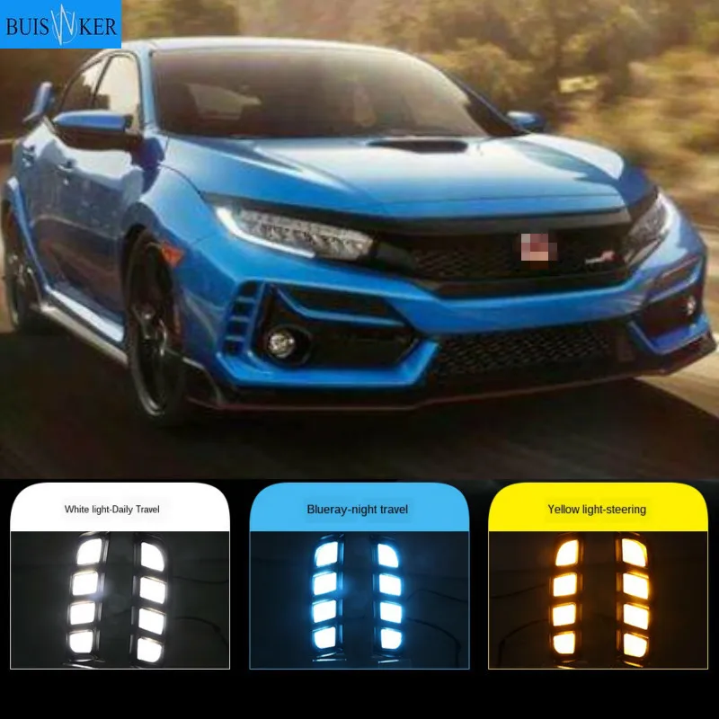 2pcs Led Daytime Running Lights Yellow Turn Signal Lamp ABS Waterproof for Honda Civic Type R 2018 2019
2pcs Led Daytime Running Lights Yellow Turn Signal Lamp ABS Waterproof for Honda Civic Type R 2018 2019