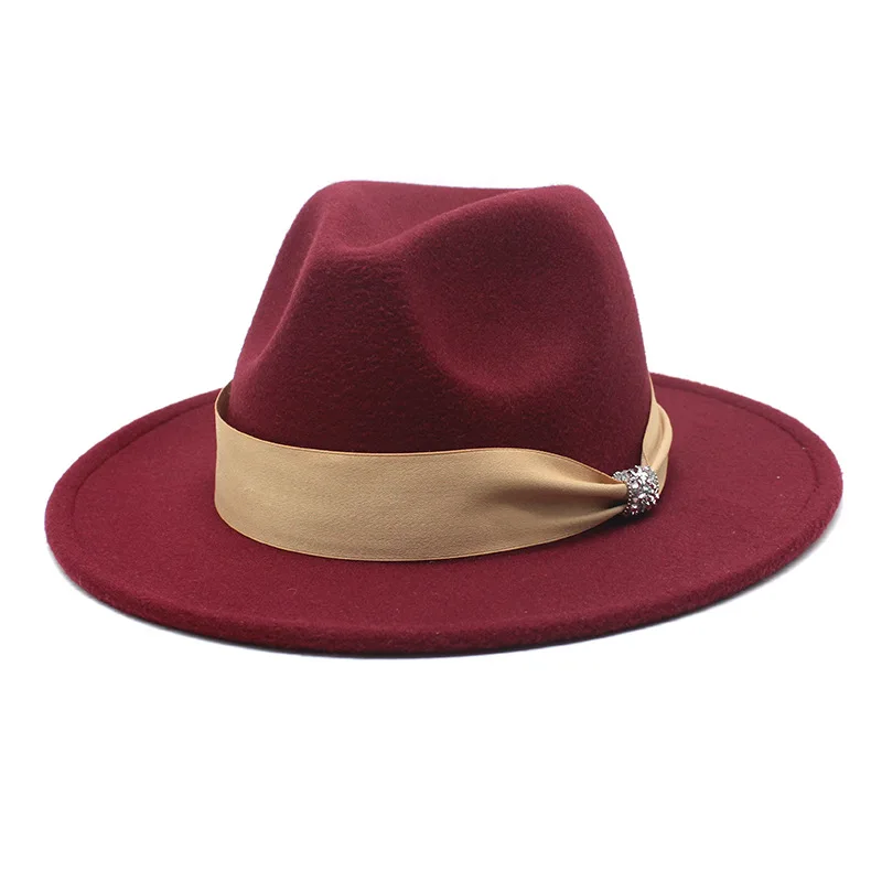 Elegant Ladies Classics Wide Beim Fedora Hats Autumn And Winter British Style Vintage Jazz Fedora Hats With Silk Ribbon
Elegant Ladies Classics Wide Beim Fedora Hats Autumn And Winter British Style Vintage Jazz Fedora Hats With Silk Ribbon