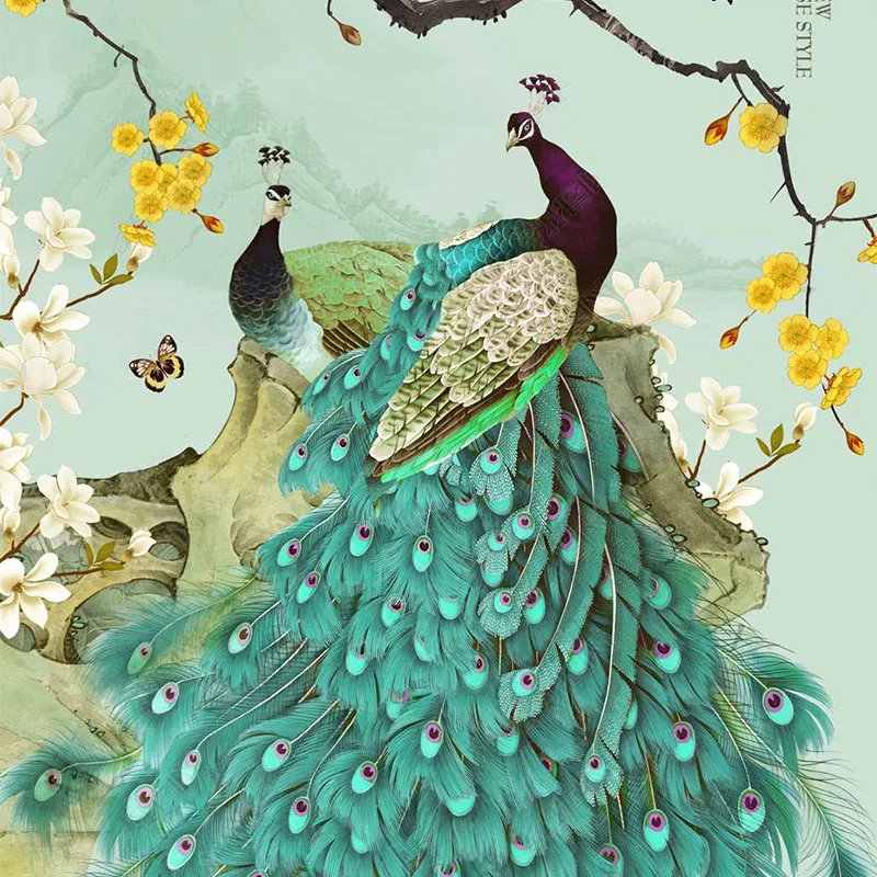 Custom Photo Wallpaper 3D Chinese Style Peacock Flowers And Birds Murals Living Room Dining Room Study Entrance Wall Painting 3D
Custom Photo Wallpaper 3D Chinese Style Peacock Flowers And Birds Murals Living Room Dining Room Study Entrance Wall Painting 3D