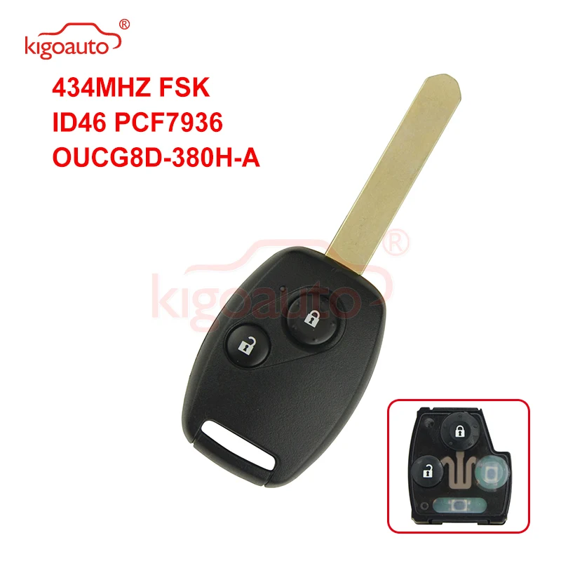 Kigoauto Remote Control 434MHZ FSK ID46 PCF7936 OUCG8D-380H-A for Honda Accord Smart Car key
Kigoauto Remote Control 434MHZ FSK ID46 PCF7936 OUCG8D-380H-A for Honda Accord Smart Car key