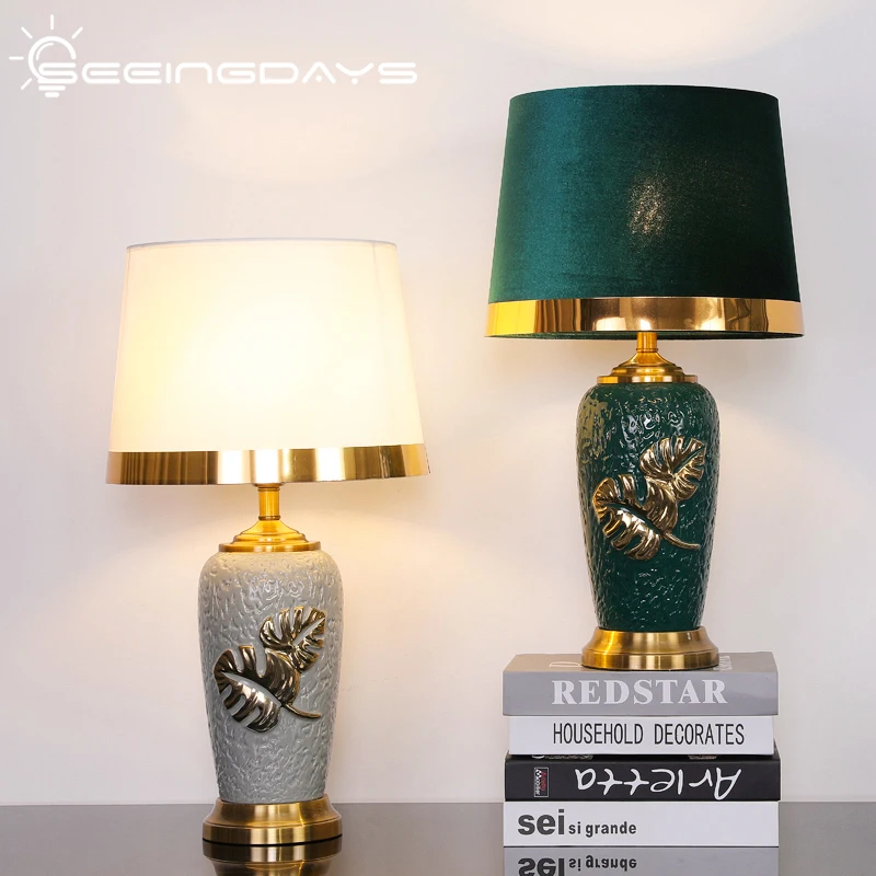 SeeingDays Hand Painted Golden Edge Leaves Ceramic Table Lamp Luxury Table Lamp For Bedroom Bedside Lamp Room
SeeingDays Hand Painted Golden Edge Leaves Ceramic Table Lamp Luxury Table Lamp For Bedroom Bedside Lamp Room