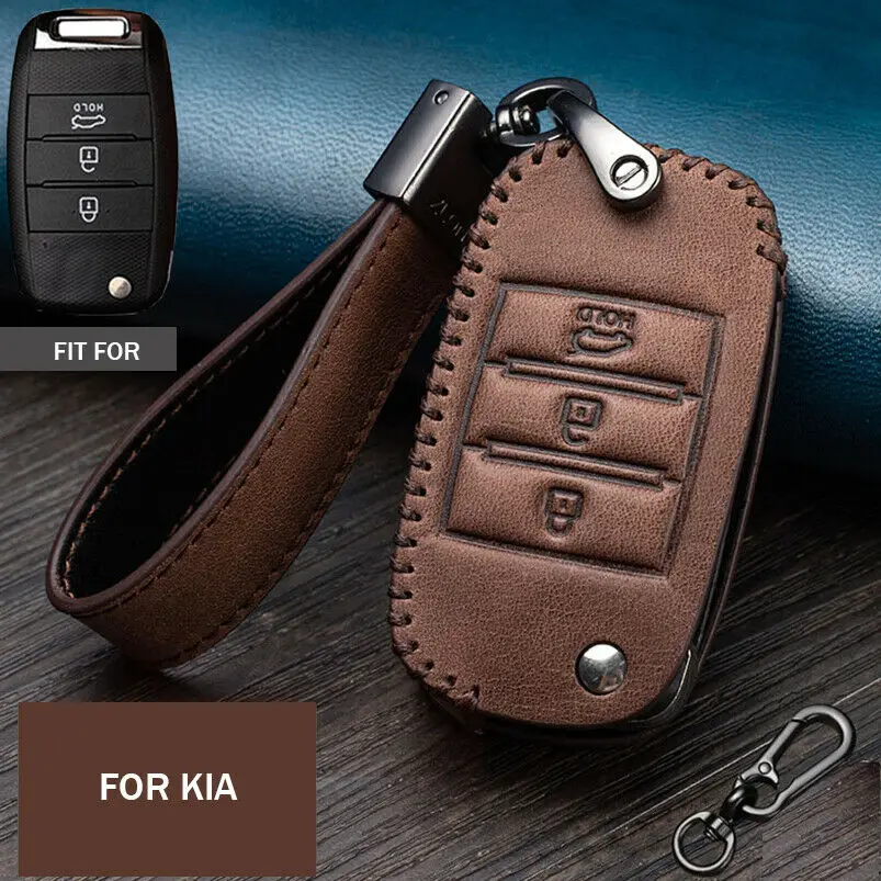Top Layer Genuine Leather Car Flip Remote Key Fob Cover Case Bag Holder With Keychain For Kia Optima Picanto Rio Sleeve
Top Layer Genuine Leather Car Flip Remote Key Fob Cover Case Bag Holder With Keychain For Kia Optima Picanto Rio Sleeve