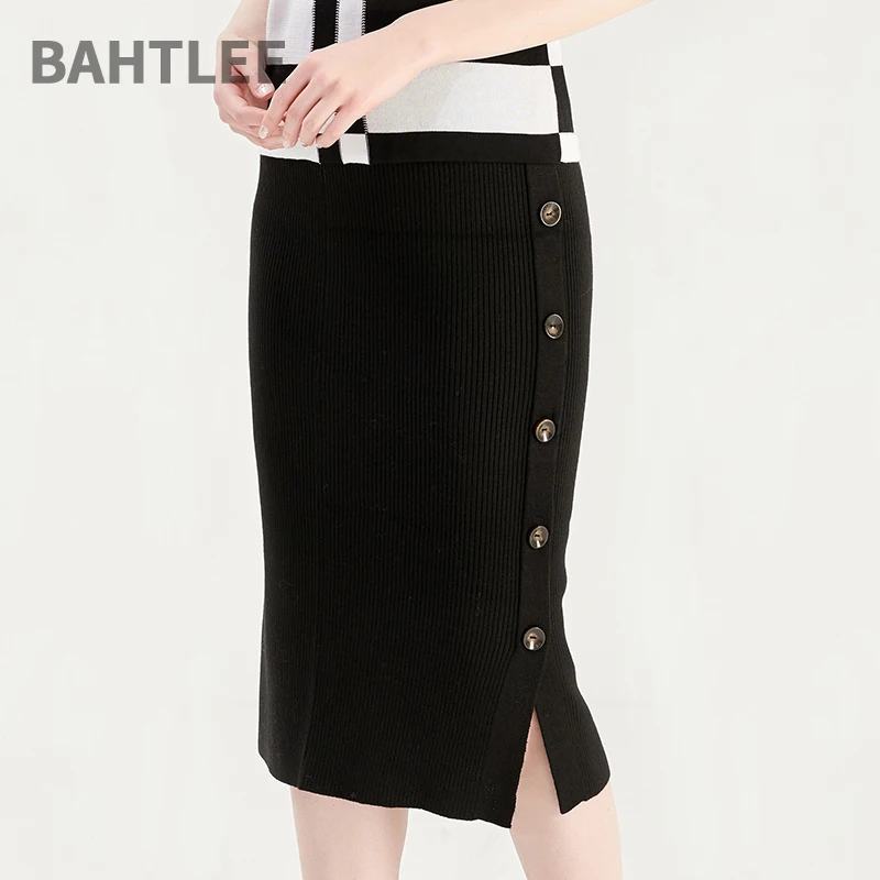 BAHTLEE-Women's Wool Straight Skirt, Knee-Length, Knitted, Aesthetic Empire Waist, High Elasticity, Button Decoration
BAHTLEE-Women's Wool Straight Skirt, Knee-Length, Knitted, Aesthetic Empire Waist, High Elasticity, Button Decoration