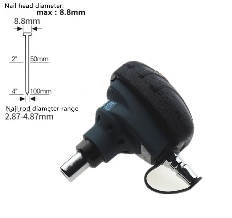 Pneumatic mini handheld nail gun, with ergonomics of electromagnetic tip and light woodworking nail gun
Pneumatic mini handheld nail gun, with ergonomics of electromagnetic tip and light woodworking nail gun