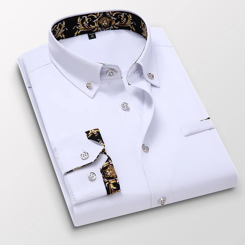Men's clothing Arrival Men Shirt Fashion Causal Long Sleeved Male Dress Social Business Brand Shirt Soft Weeding White Shirts
Men's clothing Arrival Men Shirt Fashion Causal Long Sleeved Male Dress Social Business Brand Shirt Soft Weeding White Shirts