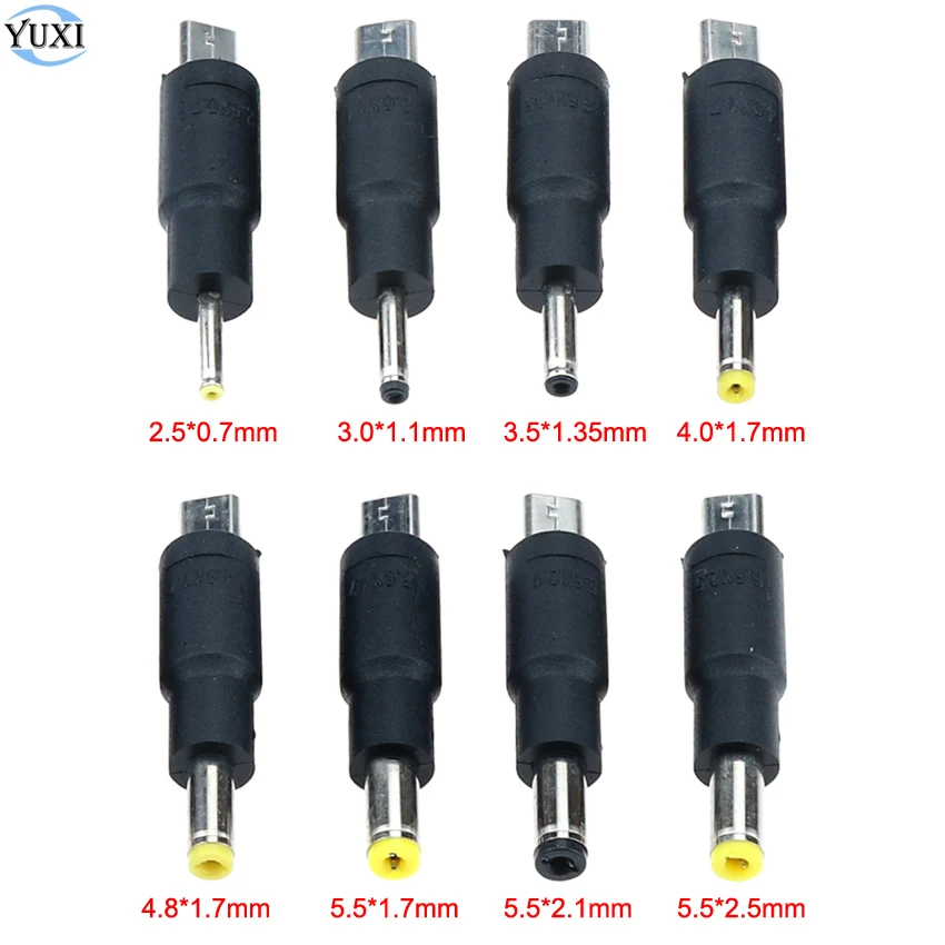 YuXi Micro USB Male to DC 5.5*2.5 5.5 x 2.1 1.7 4.8*1.7 4.0*1.7 3.5*1.35 3.0*1.1 2.5*0.7mm Laptop Male DC Power Charge Adapter
YuXi Micro USB Male to DC 5.5*2.5 5.5 x 2.1 1.7 4.8*1.7 4.0*1.7 3.5*1.35 3.0*1.1 2.5*0.7mm Laptop Male DC Power Charge Adapter