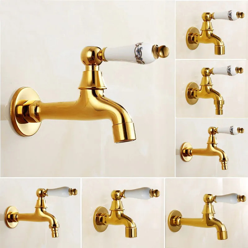 Gold Brass Basin Faucet Kitchen Faucet Garden taps Wall Mounted Lavatory Bathroom Mop Water Tap Washing Machine Faucet
Gold Brass Basin Faucet Kitchen Faucet Garden taps Wall Mounted Lavatory Bathroom Mop Water Tap Washing Machine Faucet