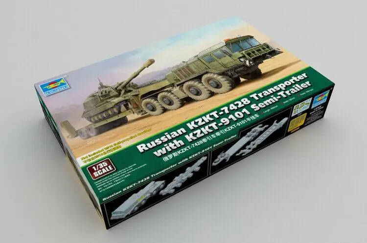 Trumpeter 1/35 01039 Russian KZKT-7428 Transporter with KZKT-9101 Semi-Trailer model kit
Trumpeter 1/35 01039 Russian KZKT-7428 Transporter with KZKT-9101 Semi-Trailer model kit