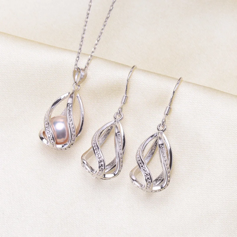 DIY Cage Pendant and Earrings Jewelry Set Base Mountings Settings Findings Jewelry Settings Parts for Pearls Beads Stones
DIY Cage Pendant and Earrings Jewelry Set Base Mountings Settings Findings Jewelry Settings Parts for Pearls Beads Stones