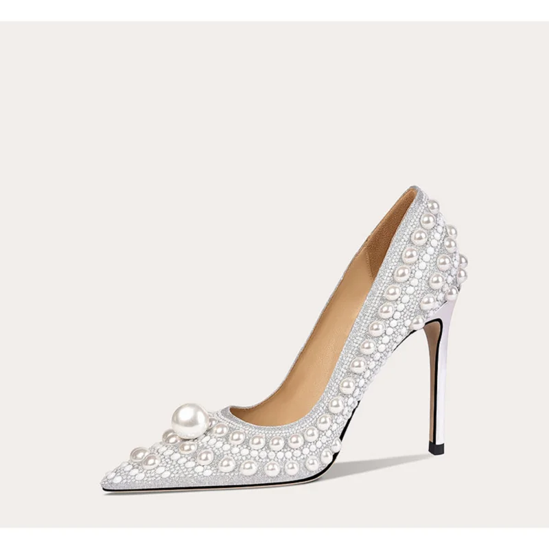 Spring pointed rhinestone stiletto high heel bridal wedding shoes large size small size banquet dress women's single shoes 31-44
Spring pointed rhinestone stiletto high heel bridal wedding shoes large size small size banquet dress women's single shoes 31-44