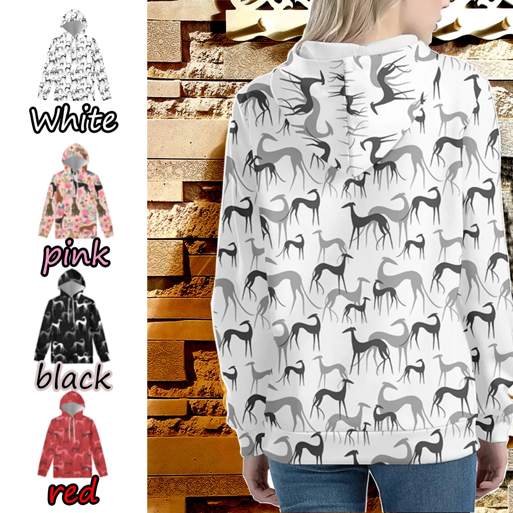 NOISYDESIGNS Kawaii Greyhound Print Hoodies Casual Women Sweatshirt Tops Long Sleeve Autumn Winter Pullover Loose Streetwear
NOISYDESIGNS Kawaii Greyhound Print Hoodies Casual Women Sweatshirt Tops Long Sleeve Autumn Winter Pullover Loose Streetwear