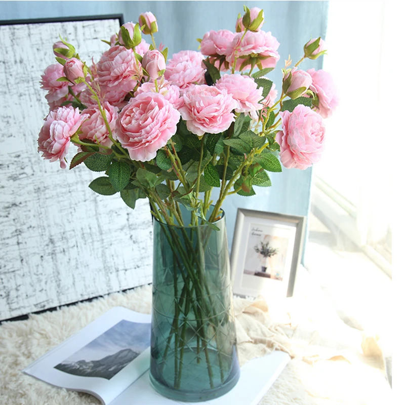Artificial Silk Peony Flower Bouquet, 3 Big Cheap Artificial Flowers for Family, Wedding Party, Interior Decoration, Rose, 63cm
Artificial Silk Peony Flower Bouquet, 3 Big Cheap Artificial Flowers for Family, Wedding Party, Interior Decoration, Rose, 63cm