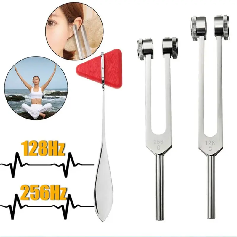 128Hz 256Hz Medical Neurological Tuning Fork Set With Triangle Percussion Hammer For Sound Healing Therapy Aluminum Alloy
128Hz 256Hz Medical Neurological Tuning Fork Set With Triangle Percussion Hammer For Sound Healing Therapy Aluminum Alloy