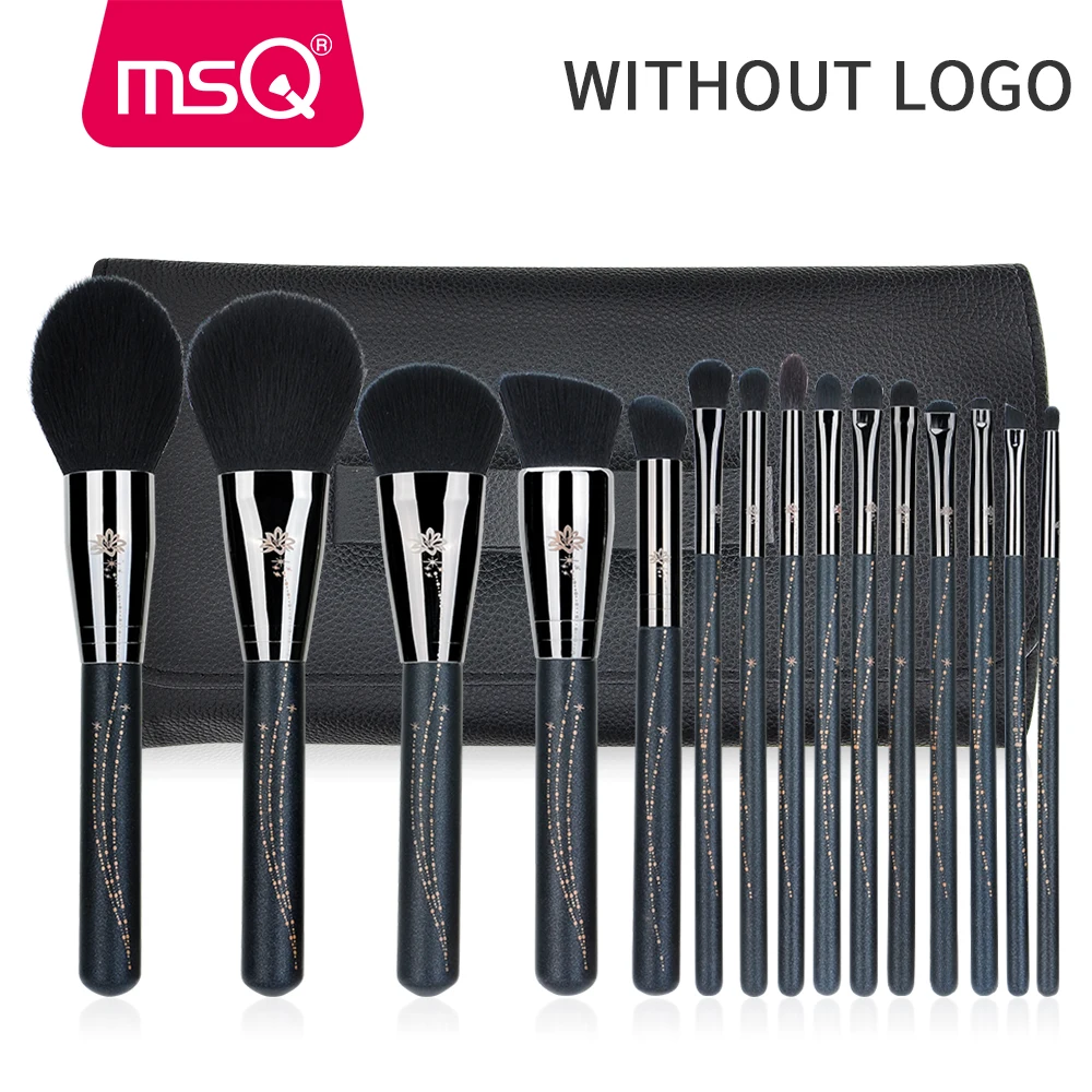 MSQ 15pcs Pro Makeup Brushes Set Eyeshadow Foundation Powder Make Up Brushes Set Synthetic Hair With PU Leather Case No Logo
MSQ 15pcs Pro Makeup Brushes Set Eyeshadow Foundation Powder Make Up Brushes Set Synthetic Hair With PU Leather Case No Logo